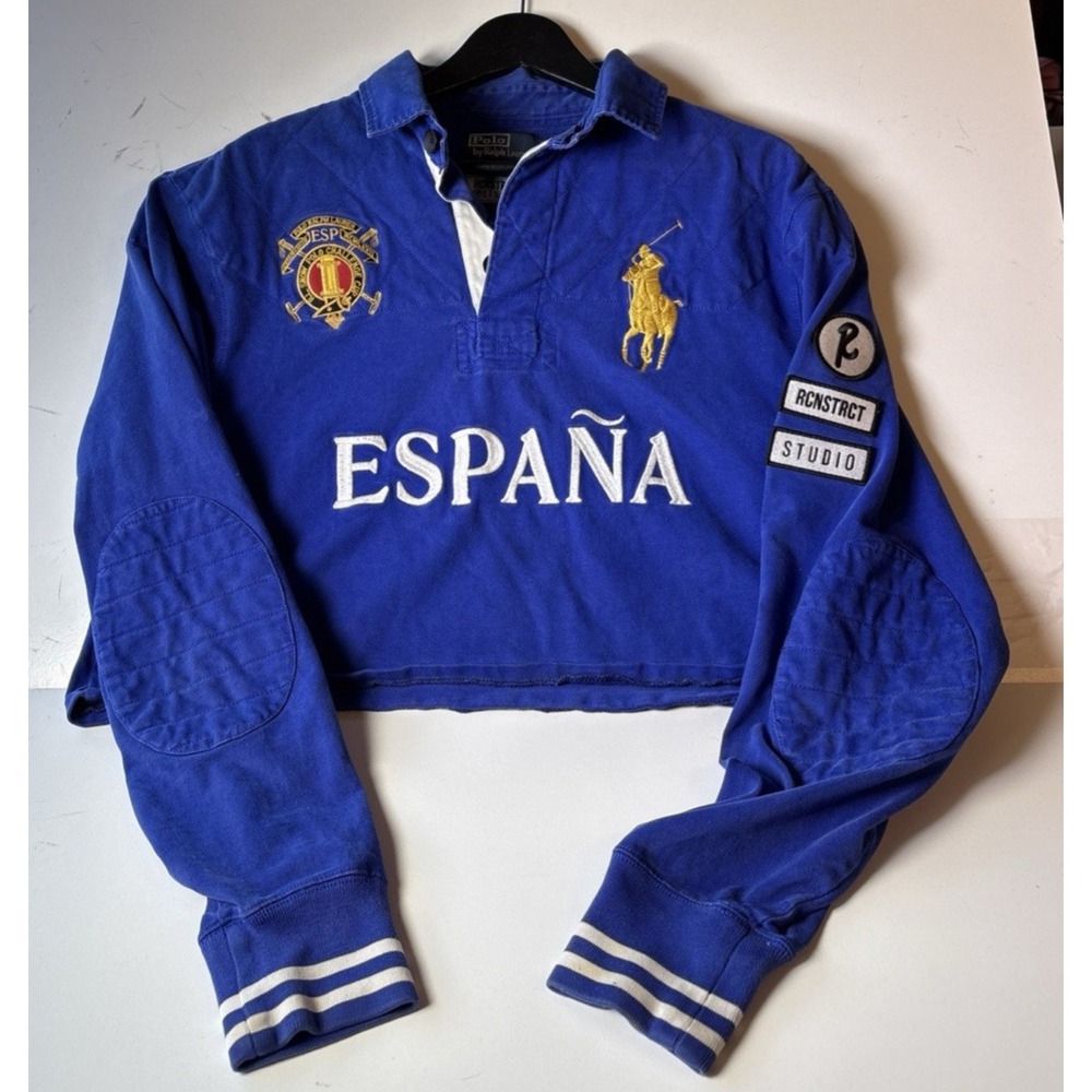 Rare Crop Top POLO RALPH LAUREN ESPANA RUGBY JERSEY SPAIN ML (16)